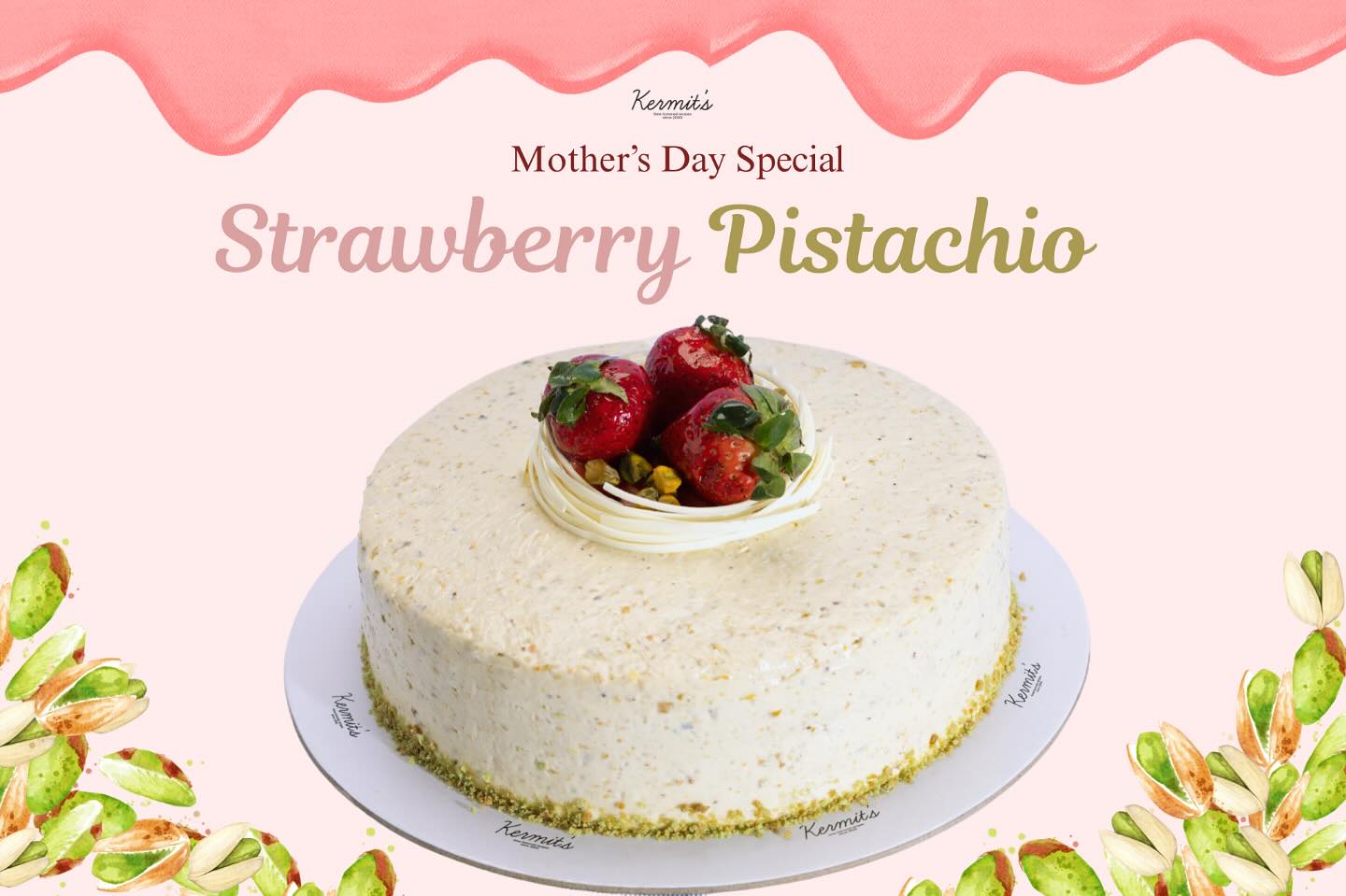 Strawberry Pistachio Cake